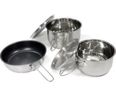 Origin Outdoors Stainless Steel Cooking Set 'Non-Stick'
