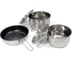 Origin Outdoors Stainless Steel Cooking Set 'Non-Stick'