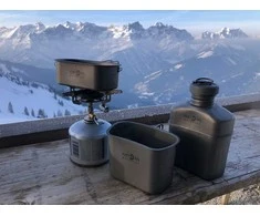 Origin Outdoors stovyklavimo puodų rinkinys „Titanium“