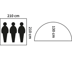 Palapinė MFH Monodom, žalia, 3 asm.