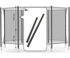 Paminkštinimų komlektas batuto tinklui Berg Comfort (87+108cm)