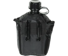 Plastikinė gertuvė su dėklu MFH, juoda, 1 l