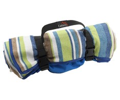 Pledas piknikams Cattara Spring – mėlynas-dryžuotas 150 x 150 cm