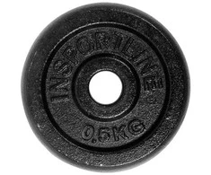 Plieninis svoris grifui 30mm inSPORTline 0,5kg