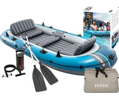 Intex Pripučiama valtis 5 asmenims su siurbliu 2 irkliais