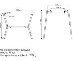 PREMIUM MO-015 plati 1 stovo sūpynė ant guolių (rėmas) - Marbo Sport