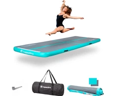 Pripučiamas gimnastikos kilimėlis inSPORTline Airstunt 400 x 100 x 10 cm, pilkas
