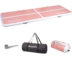 Pripučiamas gimnastikos kilimėlis inSPORTline Airstunt 300 x 100 x 10 cm, koralų rožinis