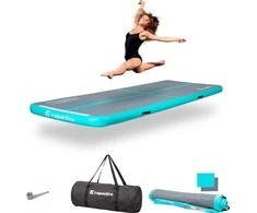 Pripučiamas mankštos kilimėlis inSPORTline Airstunt 300 x 100 x 10 cm pilkos spalvos