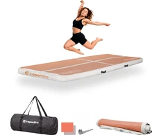 Pripučiamas mankštos kilimėlis inSPORTline Airstunt 300 x 100 x 10 cm Mocha Mousse