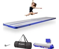 Pripučiamas mankštos kilimėlis inSPORTline Airstunt 500 x 100 x 10 cm, baltas