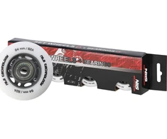 PU 64x24 82A Baltas (4 vnt.) + ABEC-7 (8 vnt.) NILS EXTREME KOMPLEKTAS