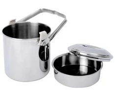 Puodas BasicNature Billy Can Stainless Steel 1.4L