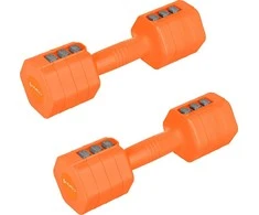 REGULIUOJAMOS DUMBBELLS Oranžinis 2 x 2,5 KG HL03 HMS