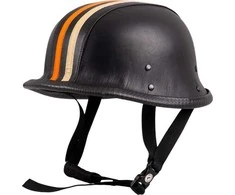 Retro atviro veido motociklininko šalmas Sodager Stripes
