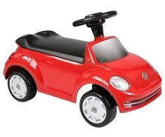 Roll Play Vaikiškas stumdomas automobilis RollPlay VW Beetle Foot-To-Floor, raudonas