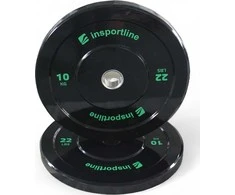 Guminė svarmenų plokštelė inSPORTline Bumper Plate Lite 10 kg 50 mm