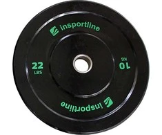 Guminė svarmenų plokštelė inSPORTline Bumper Plate Lite 10 kg 50 mm