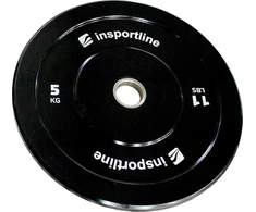 Guminė svarmenų plokštelė inSPORTline Bumper Plate Lite 5kg 50 mm