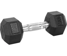 Šešiakampiai hanteliai inSPORTline Hexsteel 6kg