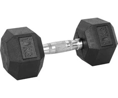 Šešiakampiai hanteliai inSPORTline Hexsteel 10 kg