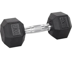 Šešiakampis hantelis inSPORTline Hexsteel 8kg