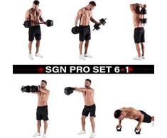 SGN140 (2 DALYS) PRO SET 6IN1 SVARMENŲ RINKINYS 40KG HMS