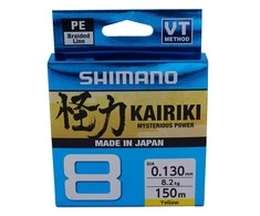 Pintas valas Shimano Kairiki 8, 150m, 0.16mm, 10.3kg, geltonas