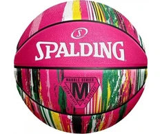 Krepšinio kamuolys Spalding Marble Series, rožinis (6 dydis)