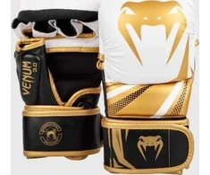 MMA pirštinės Venum Challenger 3.0 – baltos/juodos/auksinės