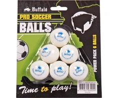 Stalo futbolo kamuoliukų rinkinys Buffalo Pro, balti, 6 vnt.