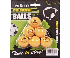 Stalo futbolo kamuoliukų rinkinys Buffalo Pro, geltona, 6 vnt.