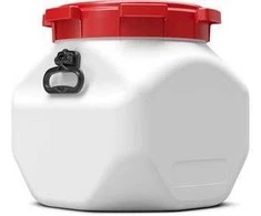 Statinė BasicNature Wide Mouth Square 40L, balta