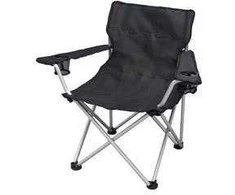 Sulankstoma kėdė BasicNature Travel Comfort, juoda