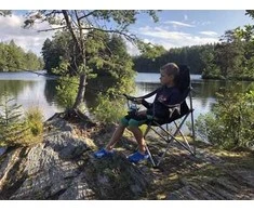 Sulankstoma kėdė BasicNature Travelchair Holiday, juoda