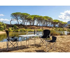 Sulankstoma kėdė BasicNature Travelchair Standard, juoda