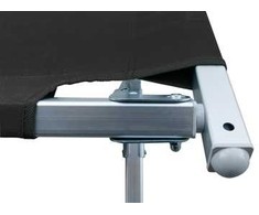 Sulankstomas gultas BasicNature Alu-Campbed, 210x66cm, Juodas