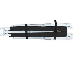 Sulankstomas gultas BasicNature Alu-Campbed, 210x66cm, Juodas