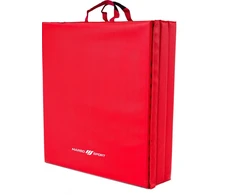 Sulankstomas kietas gimnastikos kilimėlis su lipukais, 180 x 60 x 5 cm, raudonas - Marbo Sport