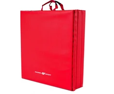 Sulankstomas kietas gimnastikos kilimėlis su „Velcro“ užsegimais, 180 x 60 x 5 cm, raudonas – „Marbo Sport“