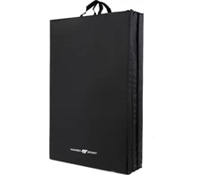 Sulankstomas kietas gimnastikos kilimėlis su „Velcro“ užsegimais, 180 x 90 x 5 cm, juodas – „Marbo Sport“