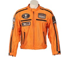 Summer Moto Jacket BOS 6488 Oranžinis-|Colour Oranžinis, Size M|