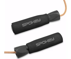 Šuoliai per virvę su odine virve Spokey QUICK SKIP