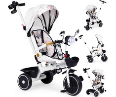 Kūdikių triratukas vežimėlis su pasukama sėdyne, stumiančia stogelį ECOTOYS
