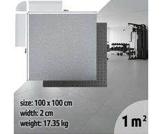 Tvirtas grindų kilimėlis inSPORTline Luxteko Waffle 100 x 100 x 2 cm