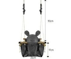 Vaikiškos sūpuoklės su mediniu rėmu Frame Ecotoys Mouse