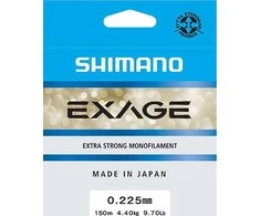 Valas Shimano Exage, 150m, 0.225mm, 4.4kg, pilkas