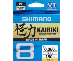 Valas Shimano Kairiki 8, geltonas, 150 m, 0,20 mm, 17,1kg
