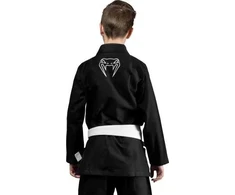 Venum Contender vaikiškas BJJ kimono (su nemokamu baltu diržu) – juodas