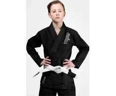 Venum Contender vaikiškas BJJ kimono (su nemokamu baltu diržu) – juodas